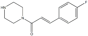 1-[3-(4-fluorophenyl)prop-2-enoyl]piperazine 结构式