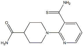 1-[3-(aminocarbonothioyl)pyridin-2-yl]piperidine-4-carboxamide Struktur