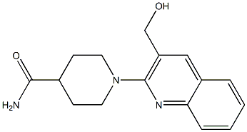 1-[3-(hydroxymethyl)quinolin-2-yl]piperidine-4-carboxamide 化学構造式
