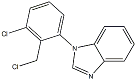 1-[3-chloro-2-(chloromethyl)phenyl]-1H-1,3-benzodiazole Structure
