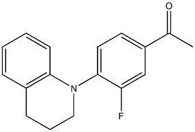 1-[3-fluoro-4-(1,2,3,4-tetrahydroquinolin-1-yl)phenyl]ethan-1-one Structure