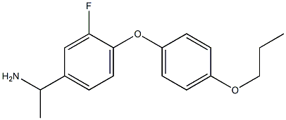 1-[3-fluoro-4-(4-propoxyphenoxy)phenyl]ethan-1-amine,,结构式