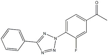 1-[3-fluoro-4-(5-phenyl-2H-1,2,3,4-tetrazol-2-yl)phenyl]ethan-1-one 结构式