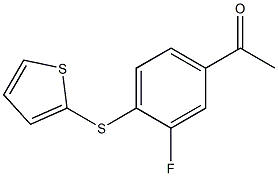 1-[3-fluoro-4-(thiophen-2-ylsulfanyl)phenyl]ethan-1-one 结构式