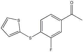 1-[3-fluoro-4-(thiophen-2-ylsulfanyl)phenyl]ethan-1-one|