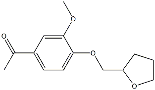 1-[3-methoxy-4-(tetrahydrofuran-2-ylmethoxy)phenyl]ethanone,,结构式