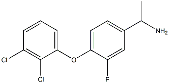 1-[4-(2,3-dichlorophenoxy)-3-fluorophenyl]ethan-1-amine Struktur