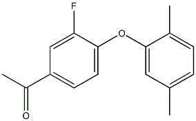 1-[4-(2,5-dimethylphenoxy)-3-fluorophenyl]ethan-1-one 结构式