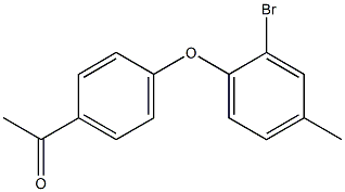 1-[4-(2-bromo-4-methylphenoxy)phenyl]ethan-1-one Struktur