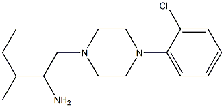 1-[4-(2-chlorophenyl)piperazin-1-yl]-3-methylpentan-2-amine,,结构式