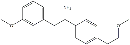 1-[4-(2-methoxyethyl)phenyl]-2-(3-methoxyphenyl)ethan-1-amine 结构式