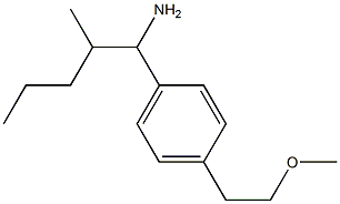 1-[4-(2-methoxyethyl)phenyl]-2-methylpentan-1-amine Structure