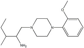 1-[4-(2-methoxyphenyl)piperazin-1-yl]-3-methylpentan-2-amine 结构式