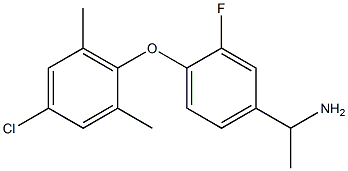 1-[4-(4-chloro-2,6-dimethylphenoxy)-3-fluorophenyl]ethan-1-amine,,结构式