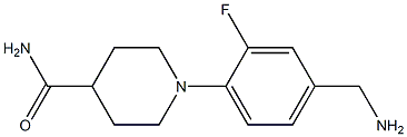 1-[4-(aminomethyl)-2-fluorophenyl]piperidine-4-carboxamide,,结构式