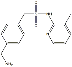 1-[4-(aminomethyl)phenyl]-N-(3-methylpyridin-2-yl)methanesulfonamide Struktur