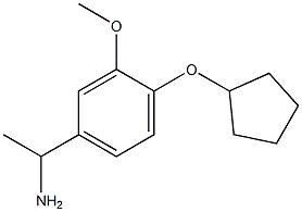 1-[4-(cyclopentyloxy)-3-methoxyphenyl]ethanamine Struktur