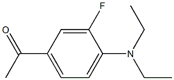 1-[4-(diethylamino)-3-fluorophenyl]ethan-1-one 化学構造式