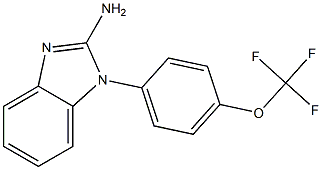 1-[4-(trifluoromethoxy)phenyl]-1H-1,3-benzodiazol-2-amine,,结构式