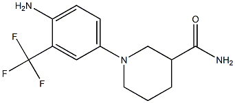 1-[4-amino-3-(trifluoromethyl)phenyl]piperidine-3-carboxamide 结构式