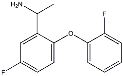 1-[5-fluoro-2-(2-fluorophenoxy)phenyl]ethan-1-amine 化学構造式