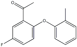 1-[5-fluoro-2-(2-methylphenoxy)phenyl]ethan-1-one Struktur