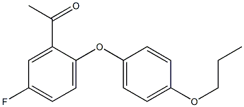 1-[5-fluoro-2-(4-propoxyphenoxy)phenyl]ethan-1-one Structure