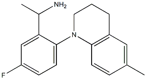 1-[5-fluoro-2-(6-methyl-1,2,3,4-tetrahydroquinolin-1-yl)phenyl]ethan-1-amine Structure