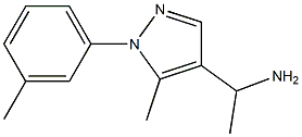 1-[5-methyl-1-(3-methylphenyl)-1H-pyrazol-4-yl]ethan-1-amine,,结构式