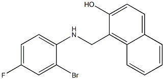 1-{[(2-bromo-4-fluorophenyl)amino]methyl}naphthalen-2-ol Structure