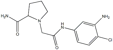 1-{[(3-amino-4-chlorophenyl)carbamoyl]methyl}pyrrolidine-2-carboxamide Struktur