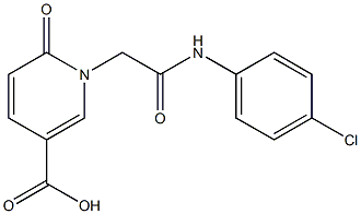 1-{[(4-chlorophenyl)carbamoyl]methyl}-6-oxo-1,6-dihydropyridine-3-carboxylic acid 结构式