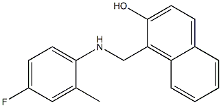 1-{[(4-fluoro-2-methylphenyl)amino]methyl}naphthalen-2-ol 结构式