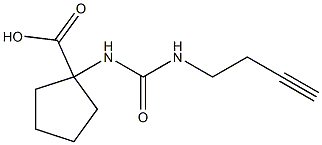 1-{[(but-3-ynylamino)carbonyl]amino}cyclopentanecarboxylic acid Struktur