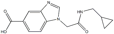 1-{[(cyclopropylmethyl)carbamoyl]methyl}-1H-1,3-benzodiazole-5-carboxylic acid