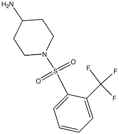 1-{[2-(trifluoromethyl)benzene]sulfonyl}piperidin-4-amine Struktur