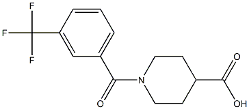 1-{[3-(trifluoromethyl)phenyl]carbonyl}piperidine-4-carboxylic acid 结构式