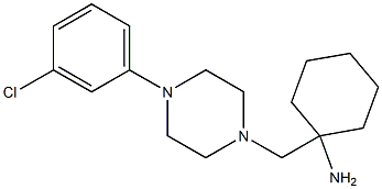 1-{[4-(3-chlorophenyl)piperazin-1-yl]methyl}cyclohexan-1-amine Struktur