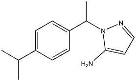1-{1-[4-(propan-2-yl)phenyl]ethyl}-1H-pyrazol-5-amine Struktur