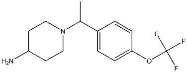 1-{1-[4-(trifluoromethoxy)phenyl]ethyl}piperidin-4-amine,,结构式