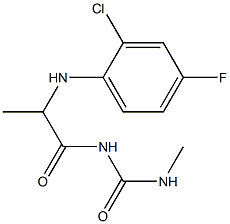 1-{2-[(2-chloro-4-fluorophenyl)amino]propanoyl}-3-methylurea,,结构式