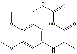 1-{2-[(3,4-dimethoxyphenyl)amino]propanoyl}-3-methylurea Struktur