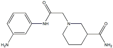 1-{2-[(3-aminophenyl)amino]-2-oxoethyl}piperidine-3-carboxamide Structure