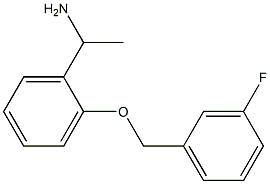 1-{2-[(3-fluorobenzyl)oxy]phenyl}ethanamine Struktur