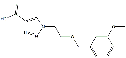 1-{2-[(3-methoxyphenyl)methoxy]ethyl}-1H-1,2,3-triazole-4-carboxylic acid,,结构式