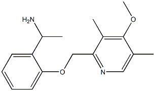 1-{2-[(4-methoxy-3,5-dimethylpyridin-2-yl)methoxy]phenyl}ethan-1-amine,,结构式