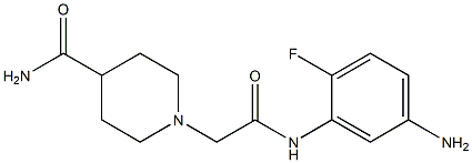 1-{2-[(5-amino-2-fluorophenyl)amino]-2-oxoethyl}piperidine-4-carboxamide Structure