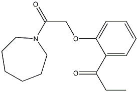 1-{2-[2-(azepan-1-yl)-2-oxoethoxy]phenyl}propan-1-one,,结构式