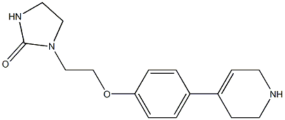 1-{2-[4-(1,2,3,6-tetrahydropyridin-4-yl)phenoxy]ethyl}imidazolidin-2-one Struktur