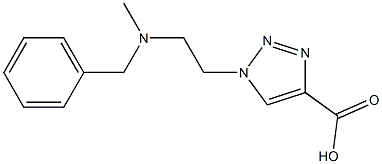 1-{2-[benzyl(methyl)amino]ethyl}-1H-1,2,3-triazole-4-carboxylic acid,,结构式